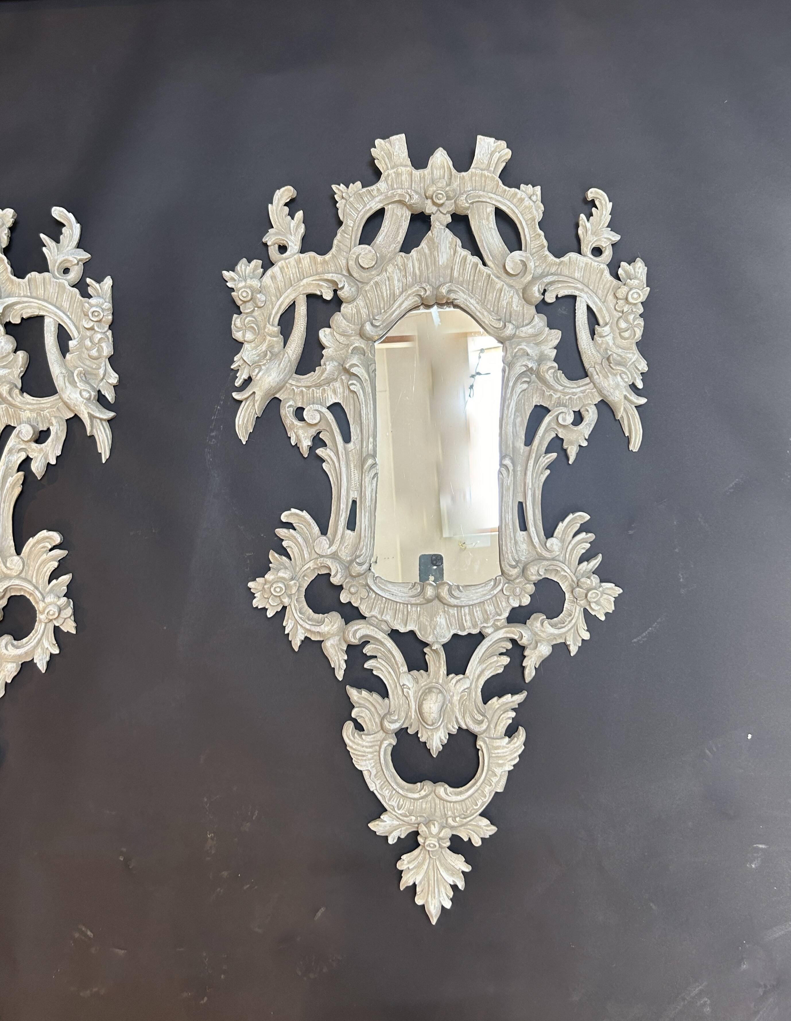 Pair C19th Continental Wall Mirrors