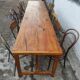 Old country farmhouse table of 3m50 for 12 people with rustic fir spacers