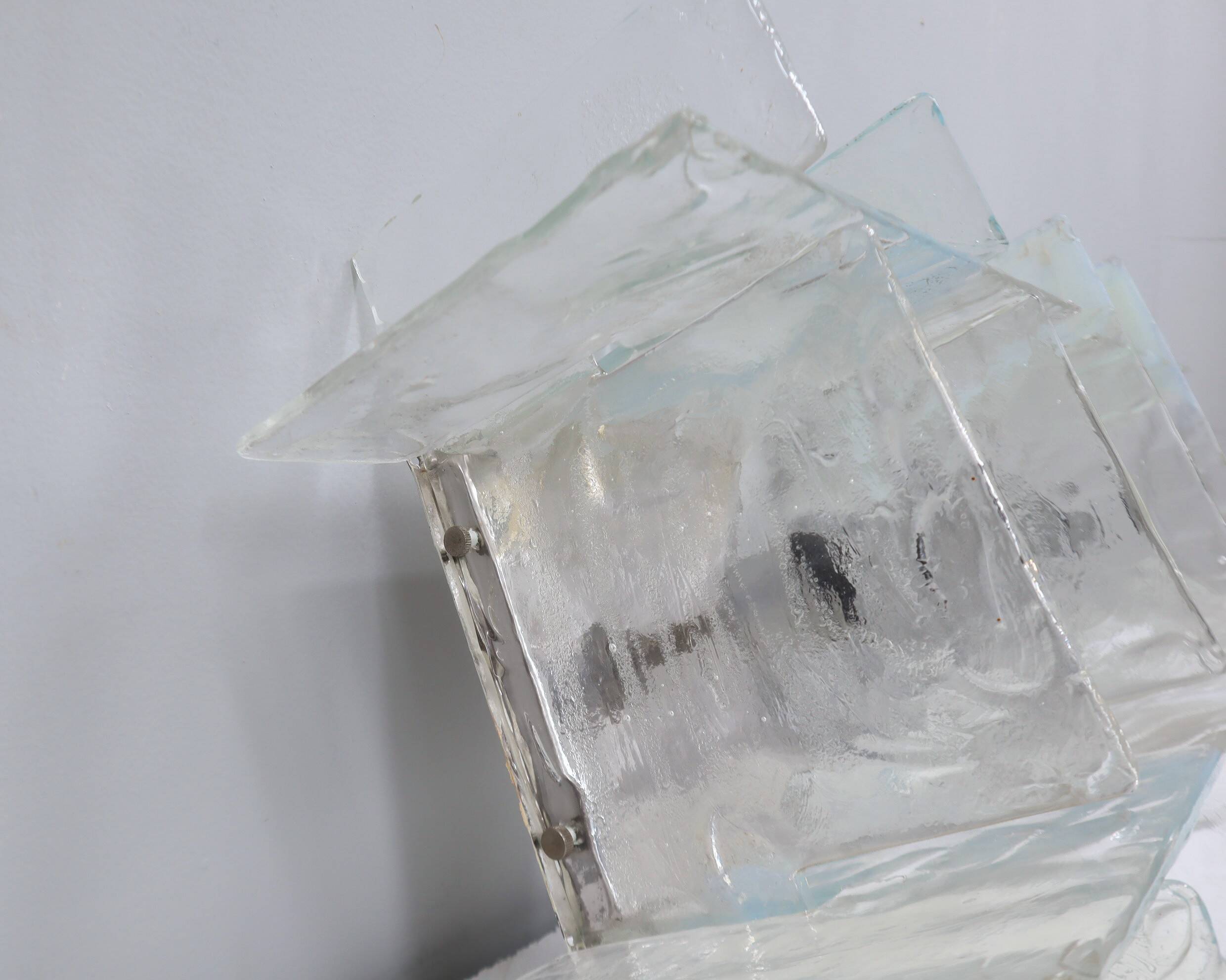 Murano glass sconces Carlo Nason for Mazzega 1960s Italy, set of 2