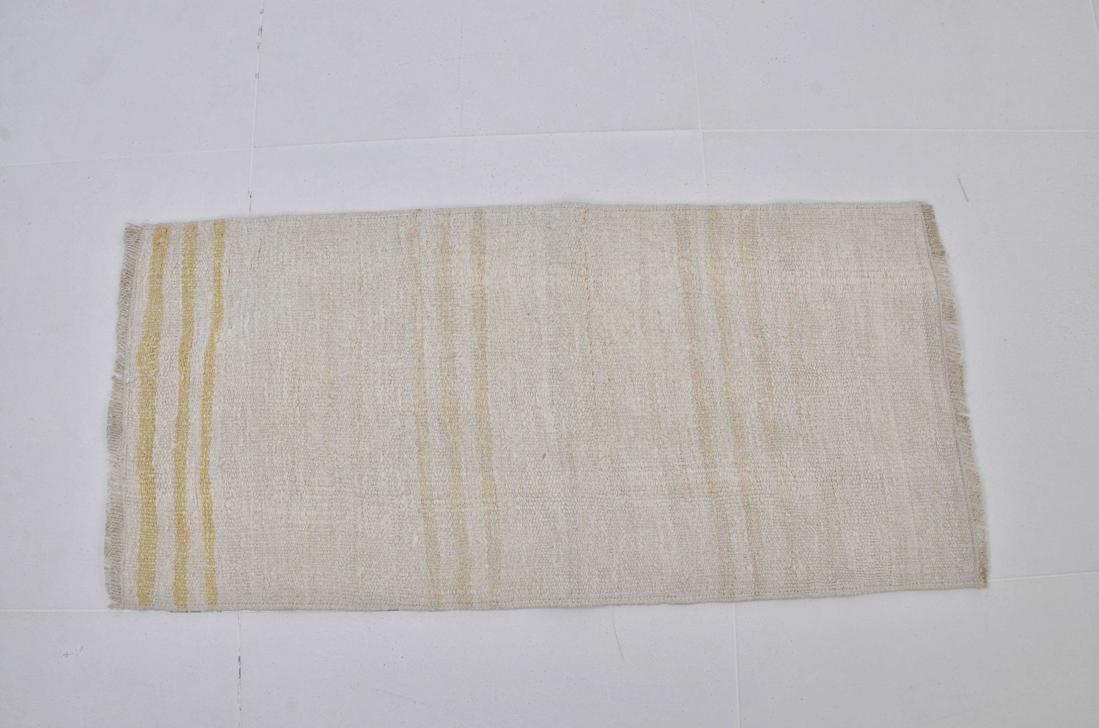Vintage Neutral Hemp Kilim sku3987