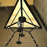 Mirror table triangle/star shape wrought iron unique model