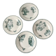 set of 4 flat plates Terre de Fer Saint-Amand model "Cartels" XIXth