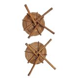 Vintage African Rattan Stools, 190s