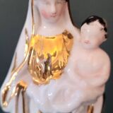 Virgin and Child + small vase. Gilded with fine gold