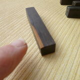 Set of 12 wooden and metal art deco style knife carriers