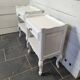 Pair of white patinated Louis XV style bedside tables