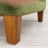 1960s, danish design, velour relax chair with footstool, original condition.