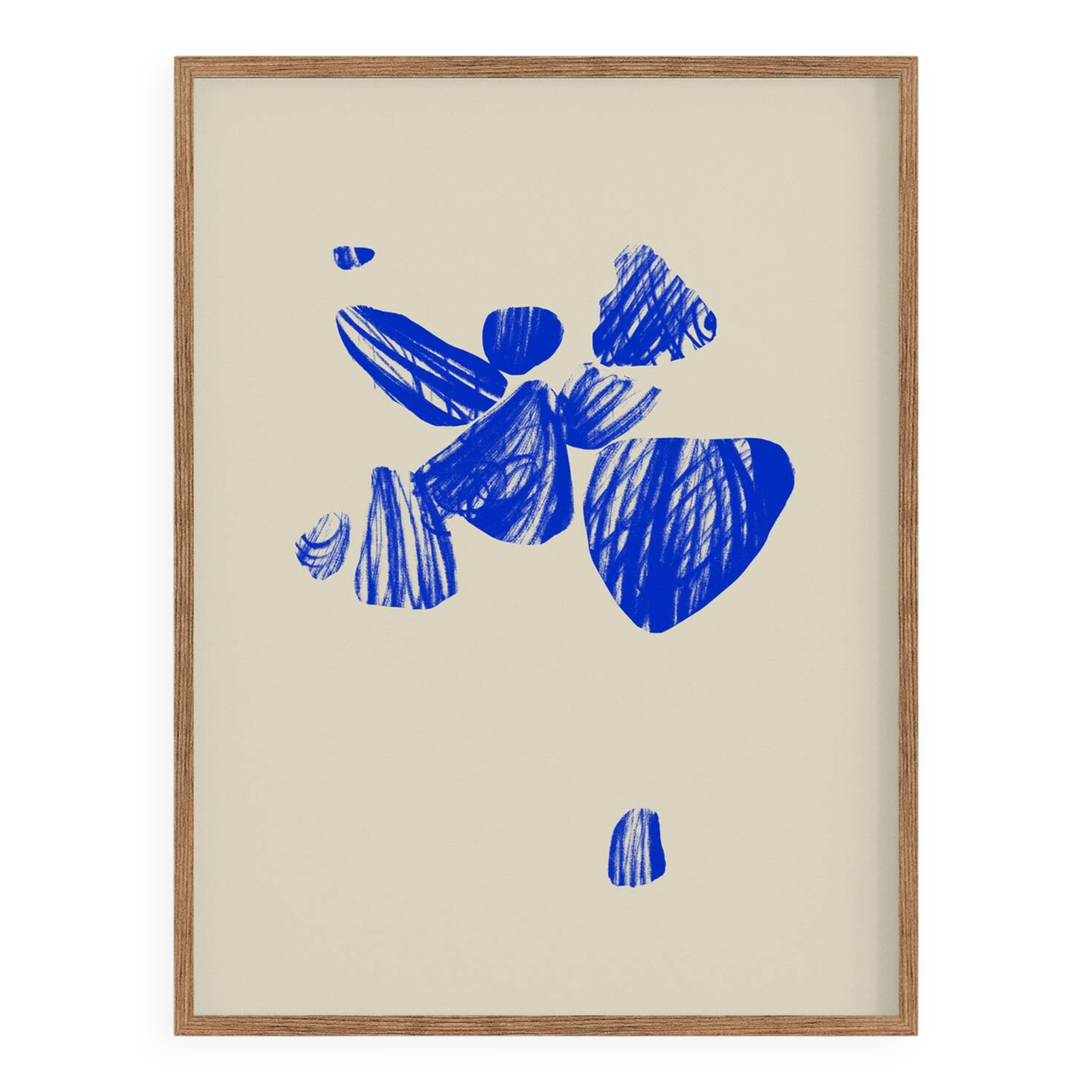 Abstract blue giclee print, 50x70cm