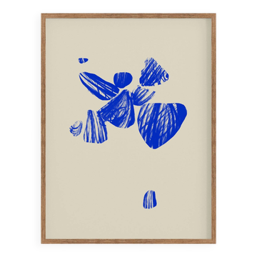 Impression giclée abstraite bleue, 50x70cm