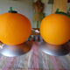 Lampes de table Ikea année 90 en forme d'orange