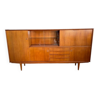 Sideboard high teak bar NF AARNO scandinavian 60s