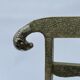 Chaise 1980 tete de belier metal velours violet vintage
