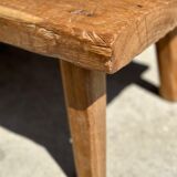 table basse en teck blond quadripode