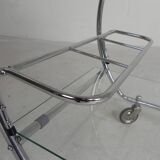 Art Deco trolley, chrome serving cart, 1950s