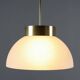 Vintage ceiling light in brushed aluminium and glass, 1960s design.
