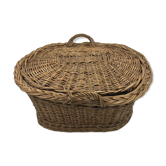 Panier en osier avec couvercle