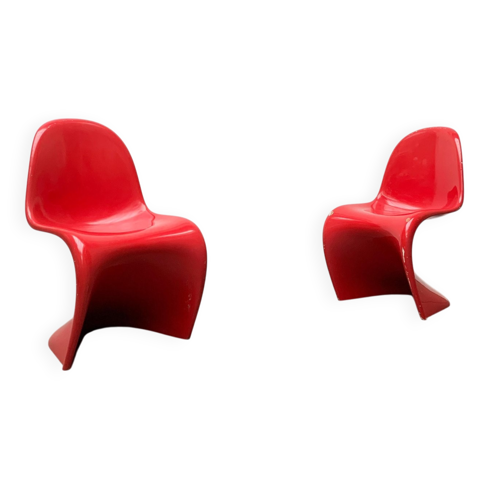 Set of mid-century Panton chairs by Verner Panton for Vitra Herman Miller.