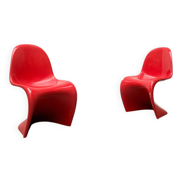 Set of mid-century Panton chairs by Verner Panton for Vitra Herman Miller.