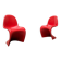 Set of mid-century Panton chairs by Verner Panton for Vitra Herman Miller.