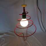 Multicolored ceiling light, spring, postmodern Memphis, 1980.