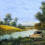 Impressionist painting - Oil on canvas, French School - Barbizon