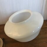 Vintage opaline and brass pendant lamp