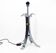 Space Age 1970 chrome steel four-legged lamp base