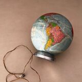 Old luminous earth globe