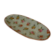 Large oval hollow dish ravier porcelain Limoges décor shabby flowers chic