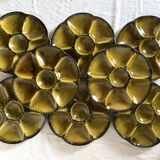 Vintage ceramic oyster plates from Gien
