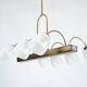 Mid-Century Venini Reticello Glass Chandelier, 8 Arms, Murano, Italy 1940s