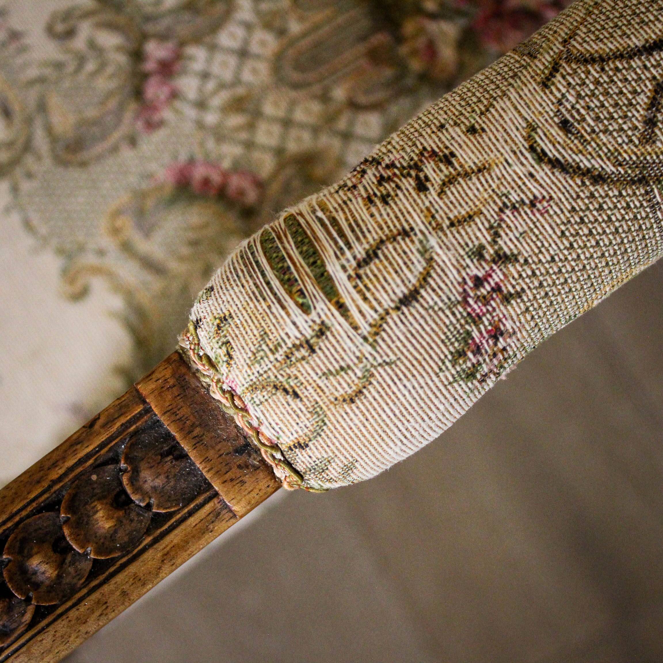 Louis XVI style carved armchair