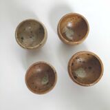 Set of 4 vintage stoneware shells
