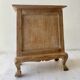 Balinese bedside table in solid carved and limed wood