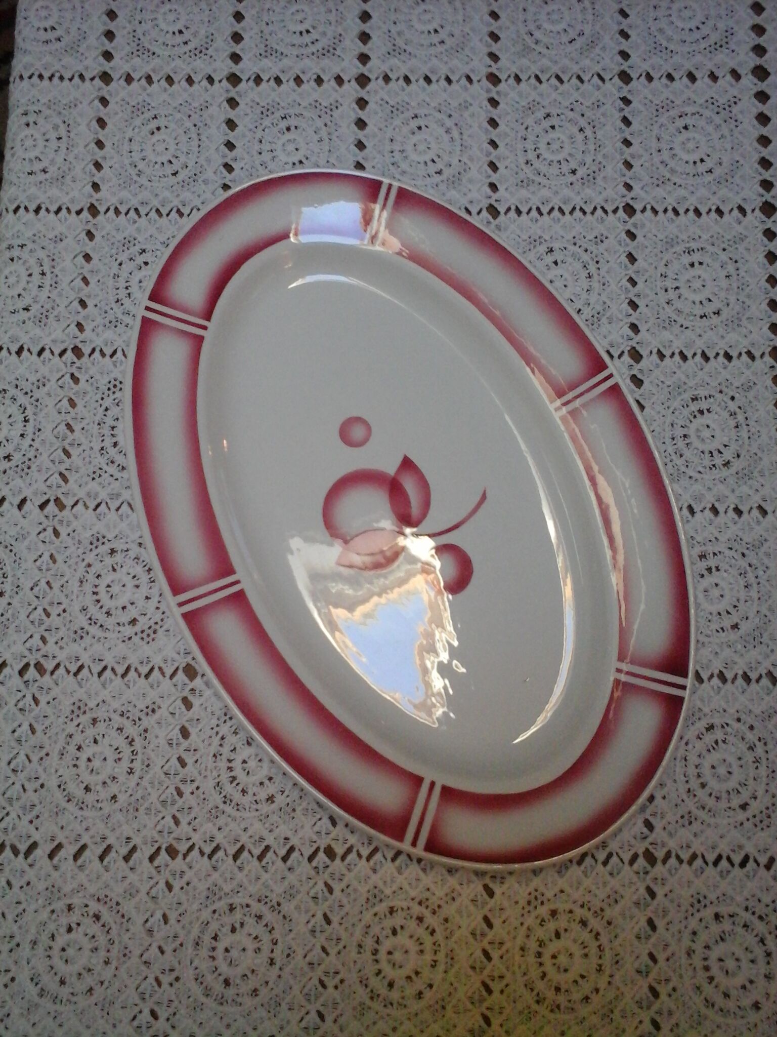 Sarreguemines oval dish