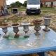 Lot of 6 Medici Cast Iron Vases from Charleville - Mézières 1900