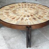 Roger Capron Vallauris ceramic coffee table herbarium decor