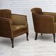 1960s, Danish armchair, furniture velour, ash wood.