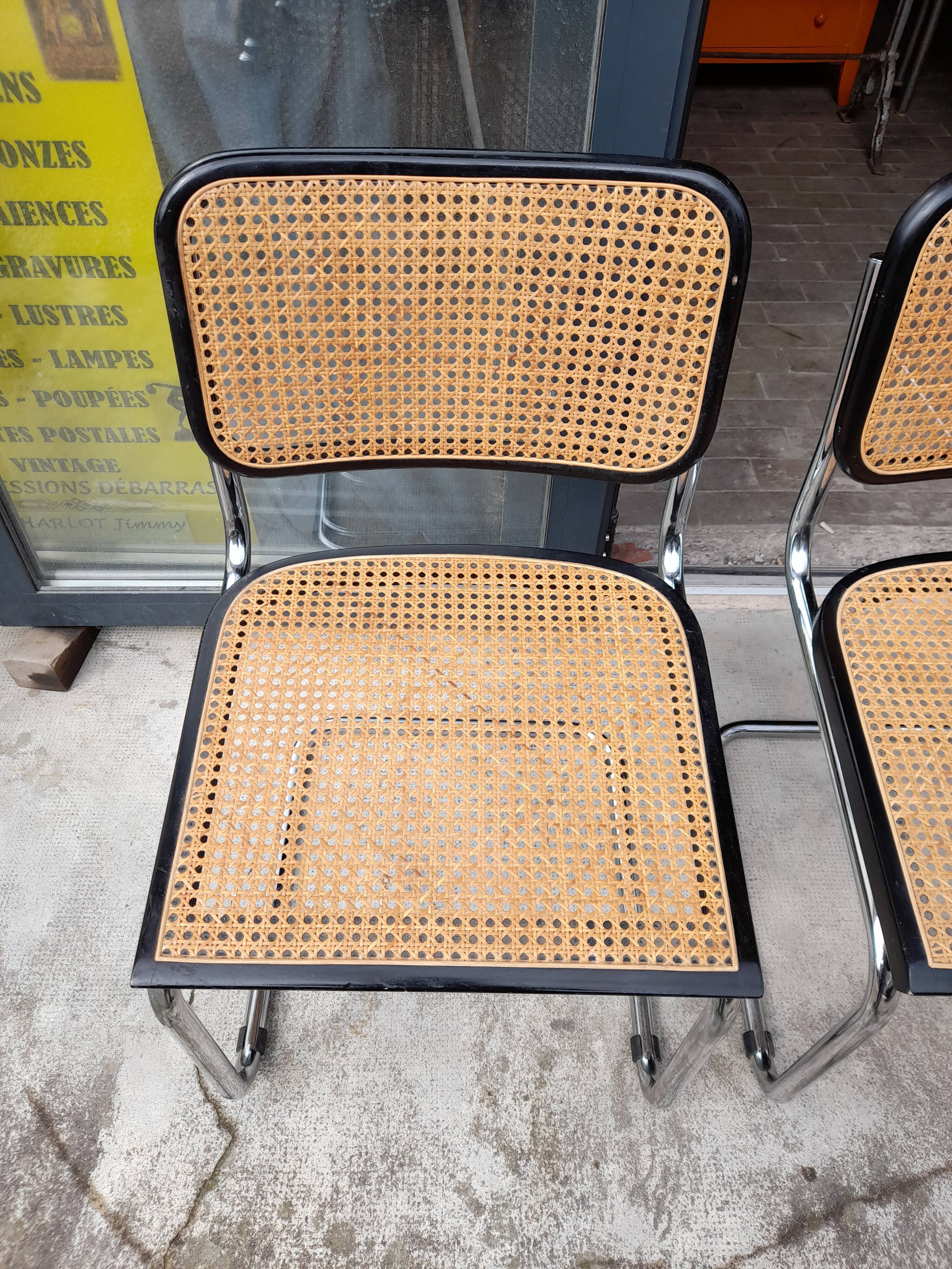 Serie de 4 Chaises B32 de Marcel Breuer