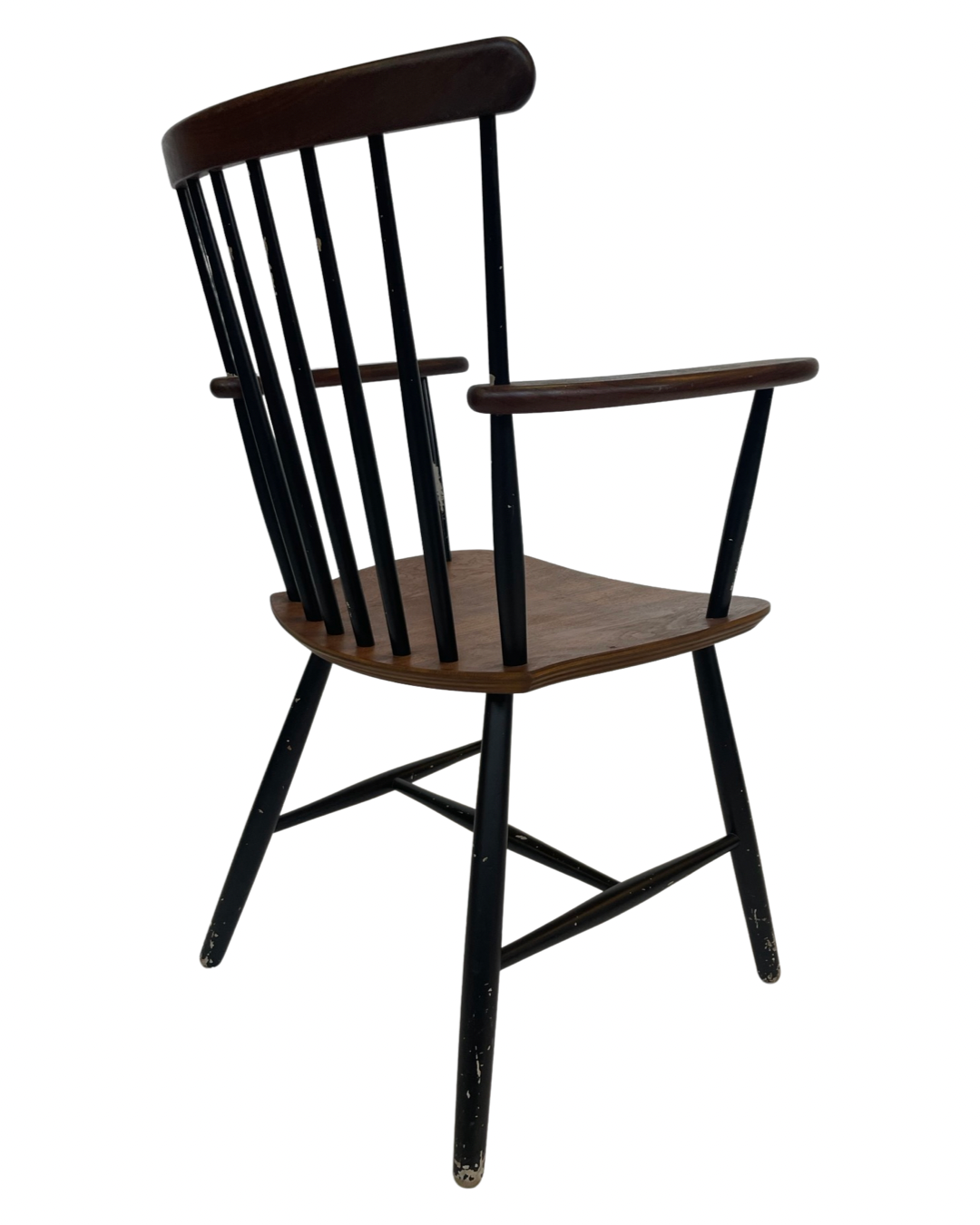 Chaise de bar vintage avec accoudoirs Billund Traevarefabrik Denmark Design
