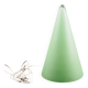 Lampe Teepee XL en verre opalin vert design Vintage 90s