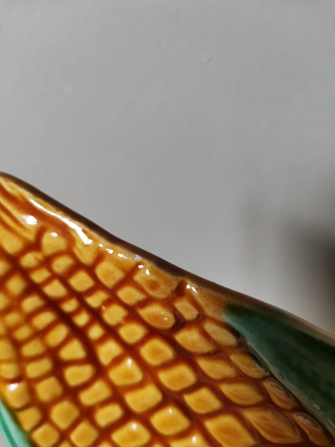 Vintage Corn Slush Plate Cup Vallauris Style