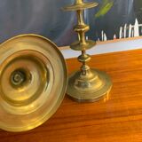 Pair vintage candlesticks solid brass