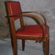 Fauteuil vintage année 40 rouge