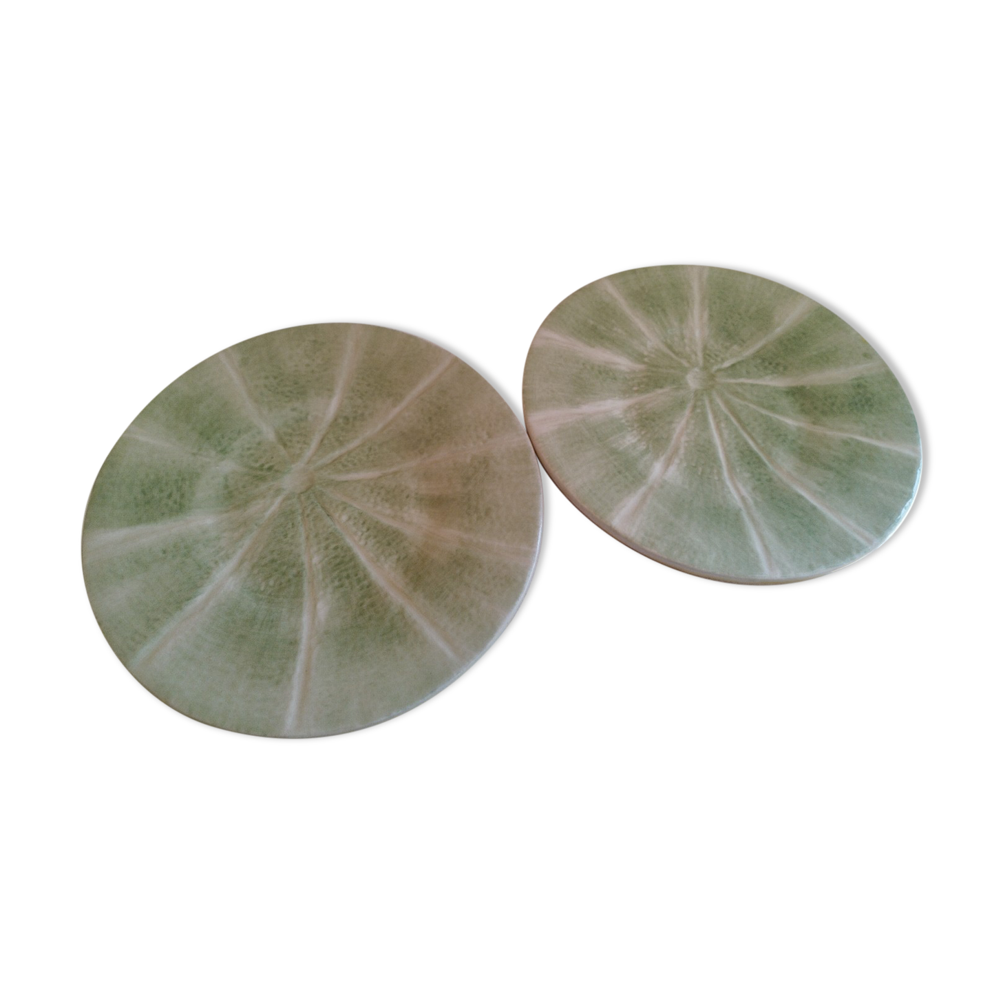 Duo de petites assiettes barbotine