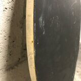 Gold brass oval mirror with vintage beaded décor 37x59cm