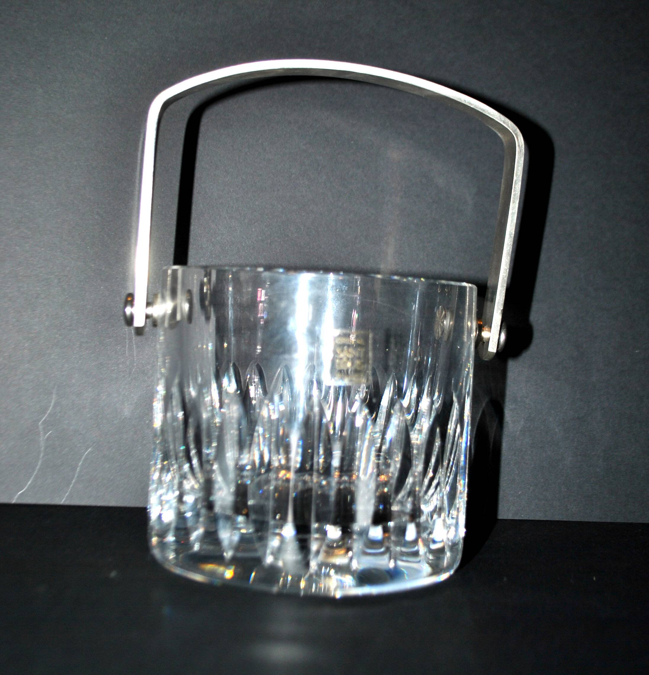 Glaçon Avignon ice bucket in Saint-Louis crystal with BAR WHISKY label