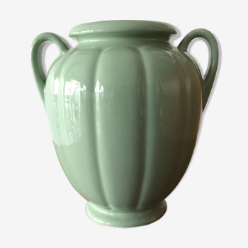 Green vintage water vase