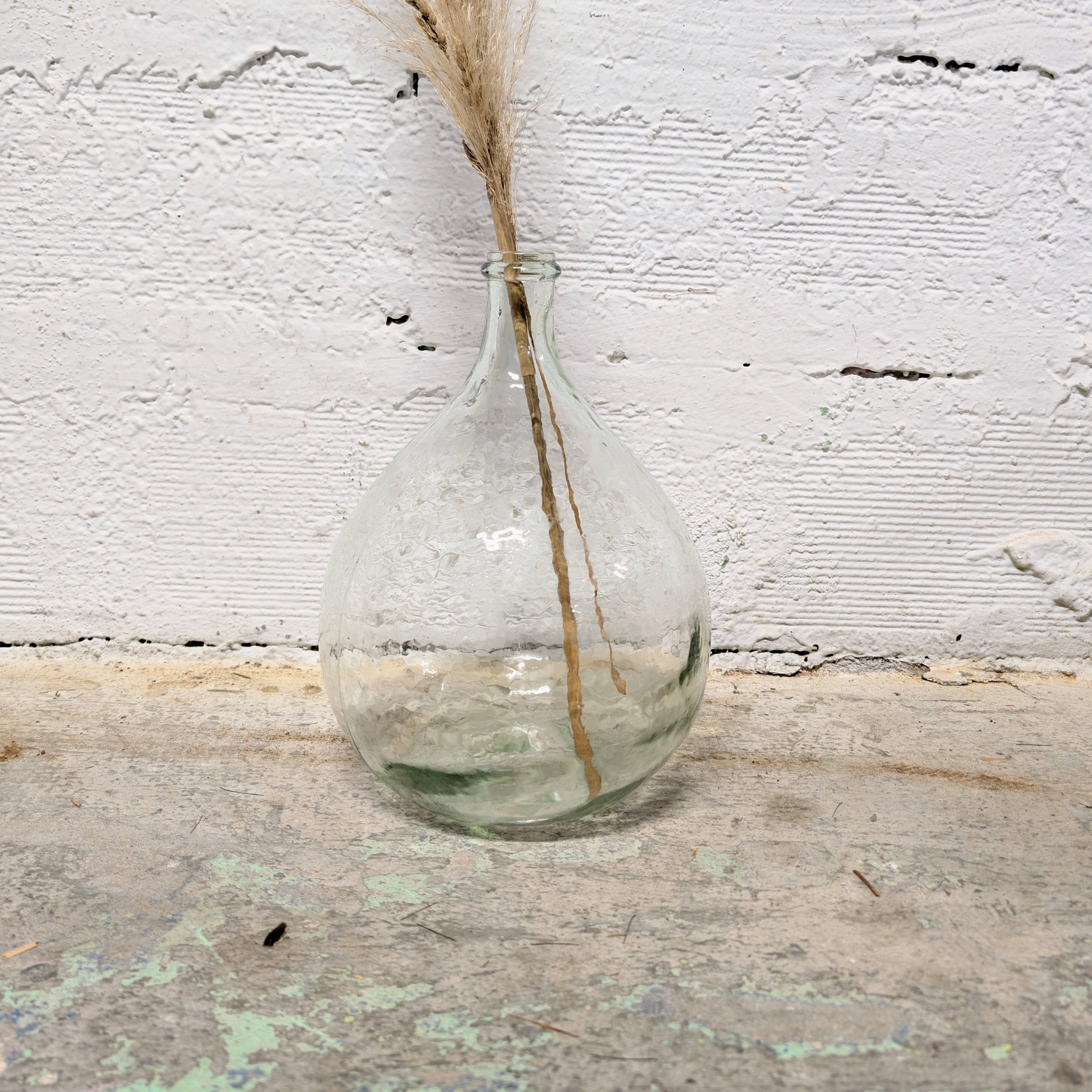 Clear glass demijohn