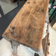 Ancien escabeau de peintre en bois patiné vintage